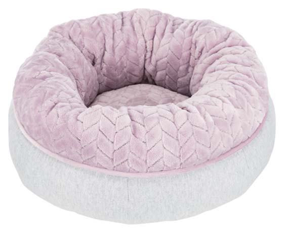 Trixie Junior bädd, rund, ø 40 cm, ljusgrå/ljuslila