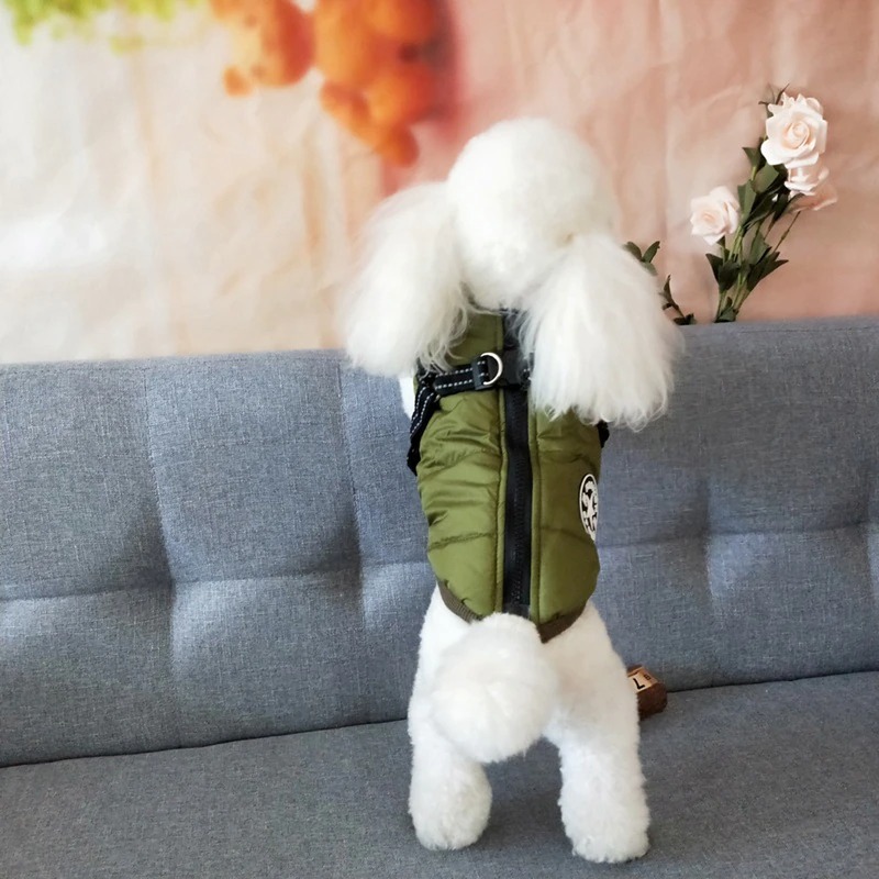 Fashion Sports grön vinterjacka med inbyggd sele - Bild 2