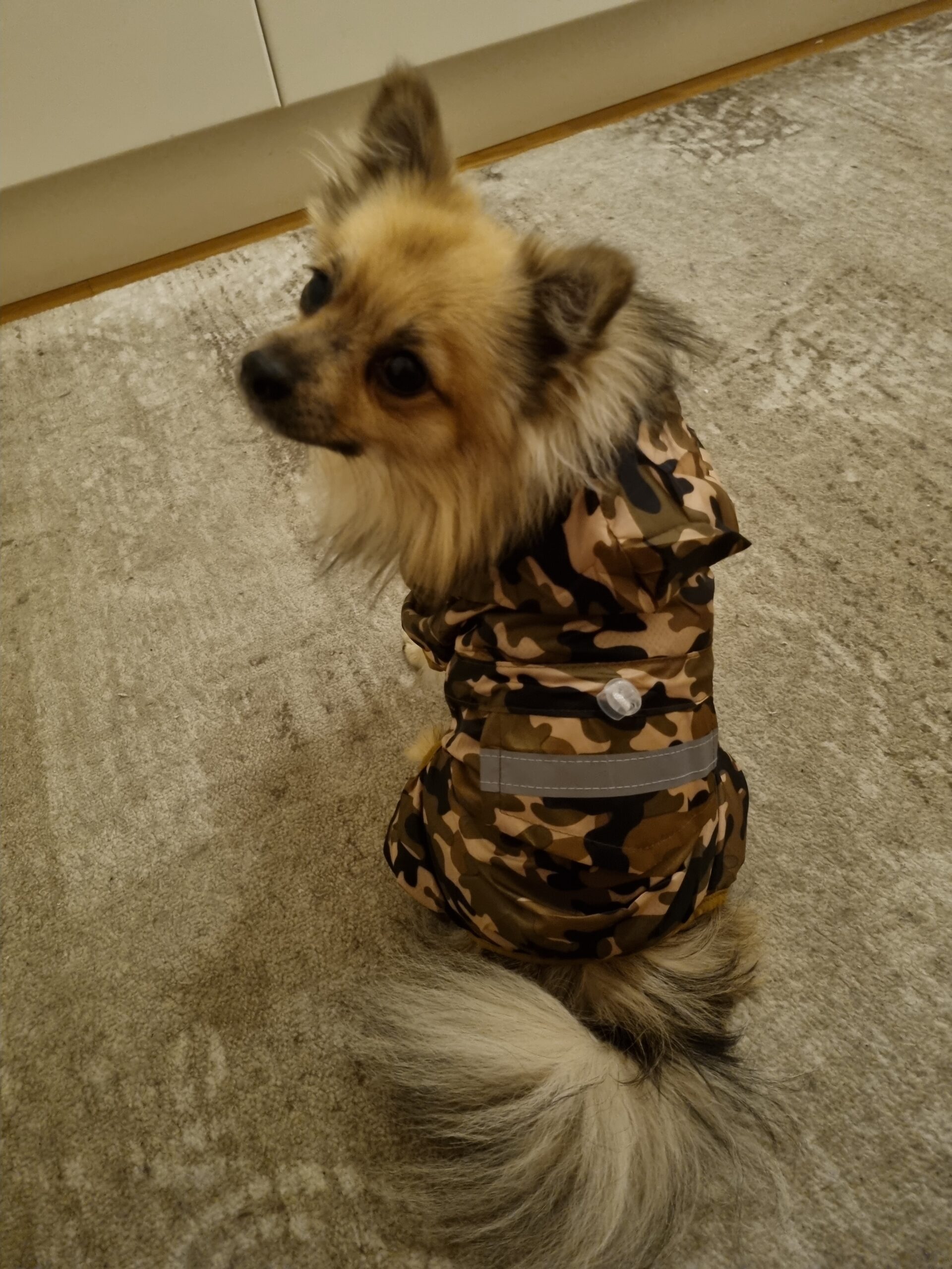 Jumpsuit regnkappa i kamouflage