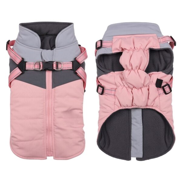 "Take me with you" vinterjacka rosa med inbyggd sele!