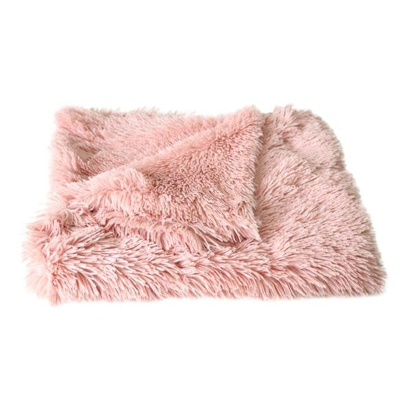 Kimpets filt i lång plysch rosa