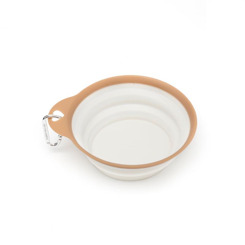 Bärbar mat/vattenskål rosa/khaki i 2 olika storlekar - Bild 5