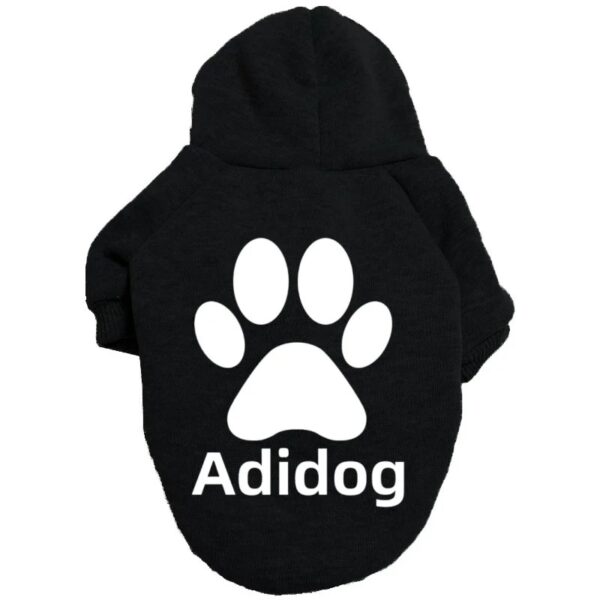 Adidog Luvtröja svart med vit tass