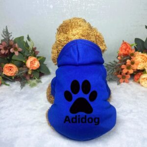 Adidog Luvtröja blå med svart tass