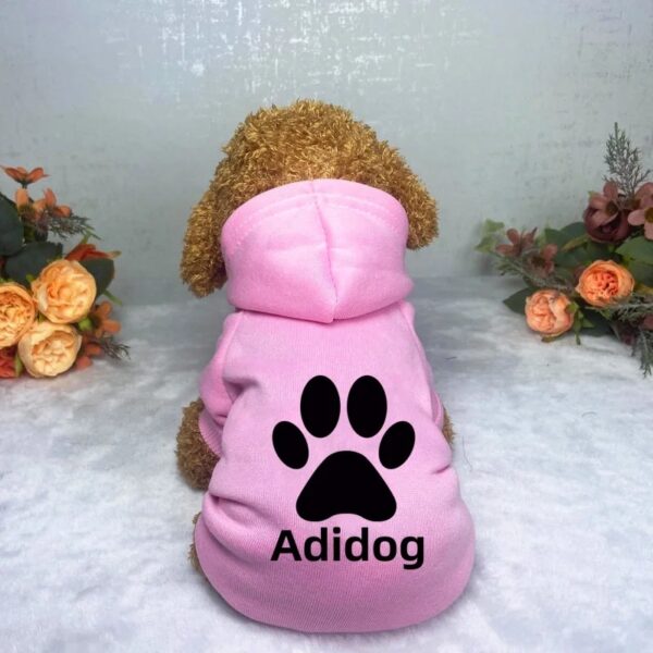 Adidog Luvtröja rosa med svart tass